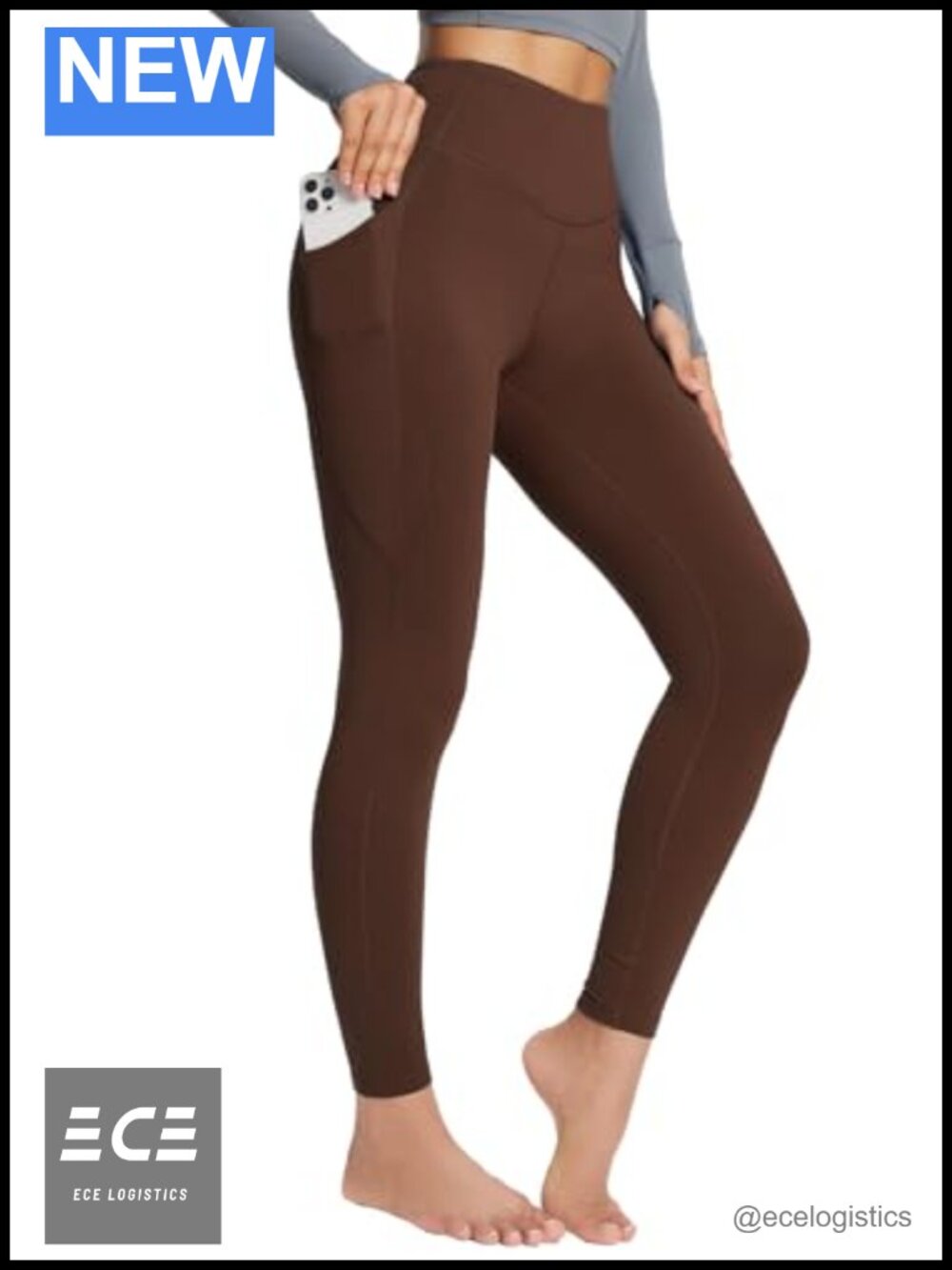 Fleece Lined Thermal Leggings Petite 7/8 Ankle High Waist Pockets Winter Yoga
